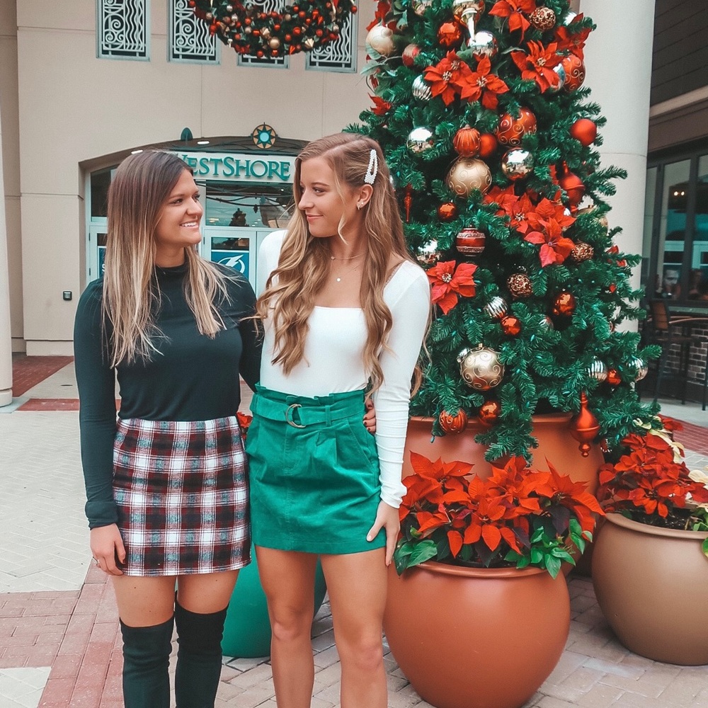 Green skirt